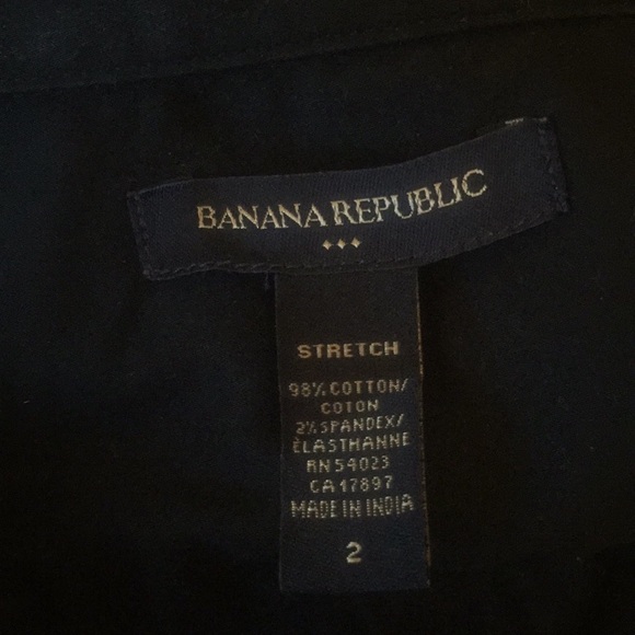 Banana Republic Black Dress Shirt , Short Sleeves - Picture 3 of 3